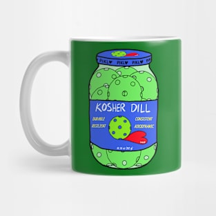 Jar of Kosher Dill Pickleballs Mug